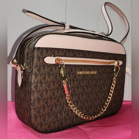 Michael Kors Jet Set Large Logo Crossbody Bag - Picture 2 of 7